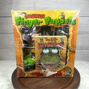 Ten Little Dinosaurs Finger Puppets Fingerplay with Larger Hardcover Book Accord
